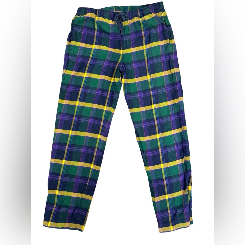 GAP Green Plaid Flannel Pajama Lounge Sleep Pants Soft Cozy Elastic Waist M